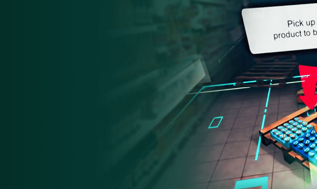 VR training on the market goods display